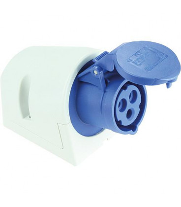 Prise murale CEE IP44 230V, 16A bleu/gris