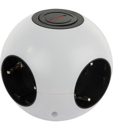 POWERGLOBE multiprise Design blanc/noir, 230V/50Hz, 16A
