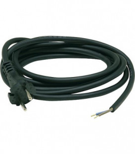 Conduite de raccord H07RN-F 2x1,0 3,0 m, noir