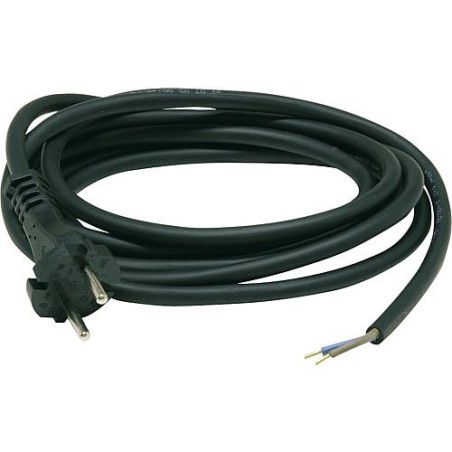 Conduite de raccord H07RN-F 2x1,0 3,0 m, noir