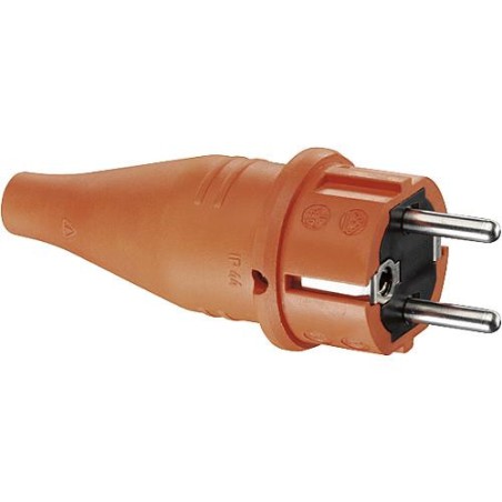 Prise de courant de securite caoutchouc orange, 16A 250V IP 44