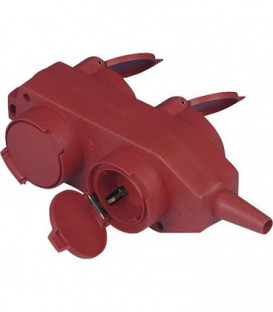 Accouplement de sécurité 4 crans, rouge avec douille anti-pli