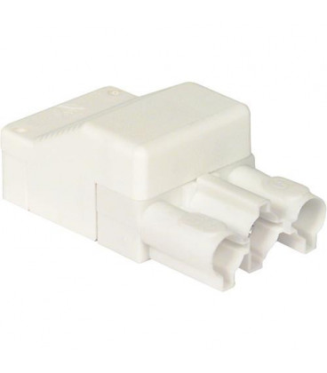 Prise male 3 poles blanc 250V/16 A *BG*