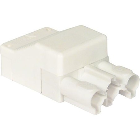 Prise male 3 poles blanc 250V/16 A *BG*