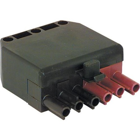 Prise 6 poles noir/marron systeme Wieland *BG*