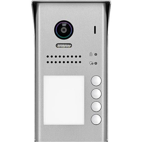 Interphone vidéo VT200 en saillie, 4 x sonnettes, inox lxhxp: 90 x 176 x 26 mm