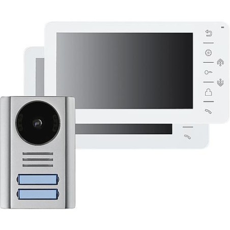 Interphone VT38/2 4 techniques fils, 2 station int *KB* 1x haut-parleur porte avec 2touches