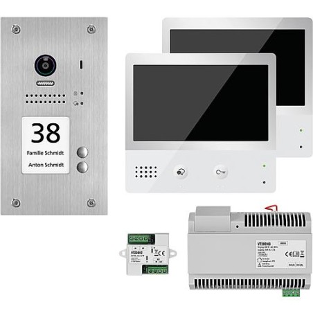 Interphone video VT200 en saillie 1xporte, 2x touches 2x Touch-station interne *KB*