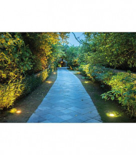 Spot LED encastre rond, avec GU10 , IP67, argente
