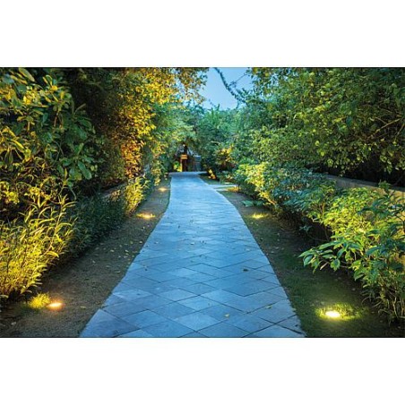 Spot LED encastre rond, avec GU10 , IP67, argente