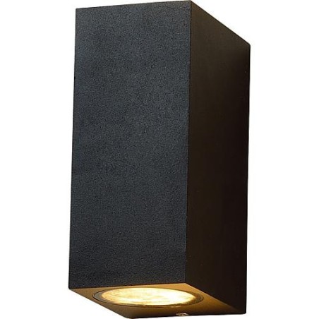 Lampe exterieure LED, faisceau dessous/dessus,carre, culot G10 IP54, noir matt