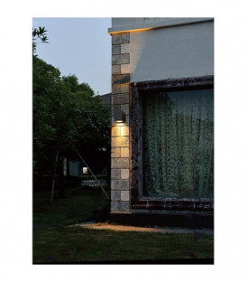 Lampe exterieure LED, faisceau dessous/dessus,carre, culot G10 IP54, noir matt