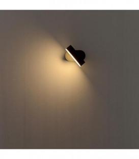 lampe exterieure LED 7,5W, 340° rotatif, oval, IP54, noir matt