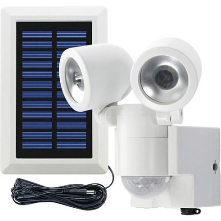 Lampe d'exterieur Solaire LED avec detecteur 360° Duo LPL, blanc