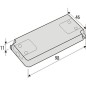transformateur pour lampe electrique LED 12V DC, 15W, IP20 forme plate, 128x51x14mm