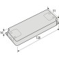 transformateur pour lampe electrique LED 12V DC, 15W, IP20 forme plate, 128x51x14mm