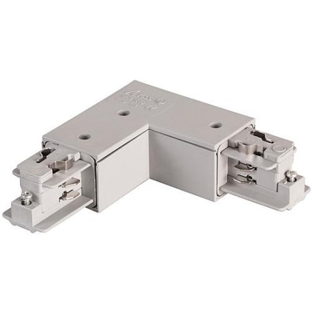 Liaison d'angle Brumberg SL Exterieur argent pour rail electrique 3 phases