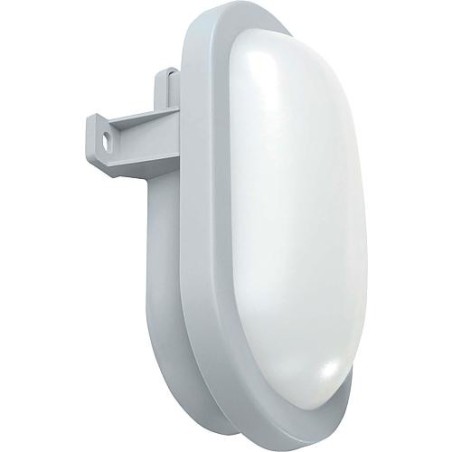 Luminaire ovale LED 10W 800lm avec detecteur de mouvement, gris