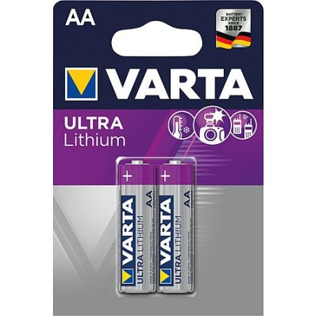 Piles Varta Professionnel Lithium LR6 AA Mignon Paquet 2 pces