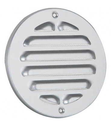 Grille de protection contre les intemperies en alu, ronde. 100 mm protection anti-insectes et trous de vissage