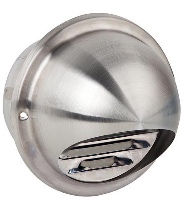 Grille d'aération à lamelles V2A jusqu a 350 m³/h avec moustiquaire raccord diam 150mm diam ext 212mm