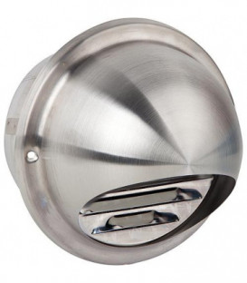 Grille d'aeration a lamelles V2A jusqu a 350 m³/h avec moustiquaire raccord diam 200mm diam ext 270mm