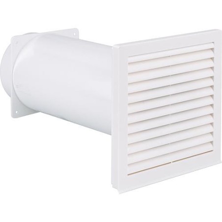 Canal telescopique - ventilateur avec raccordement rond, DN 125 plastique blanc