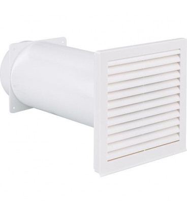 Canal telescopique - ventilateur avec raccordement rond, DN 100 plastique blanc