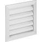 Grille de protection contre les intemperies en alu. 595x595mm avec moustiquaire et ancrage mural