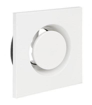 Soupape-air sortant NW100 angulaire, acier zingue, blanc avec agrafe a ressort