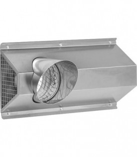 Capot exterieur Duo DN150 combine, acier inoxydable brosse droite/gauche reversible