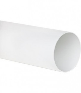 Tube rond DN 125 , 1 m blanc avec manchon