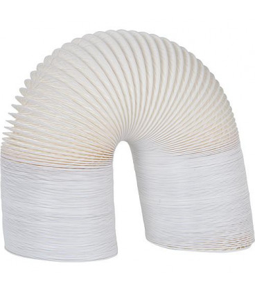 Tuyau flexible plastique pour hotte aspirante DN 100, gris 6 metres