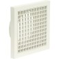 Grille d'aeration L-G 100 avec embout de raccord DN 100 Blanc