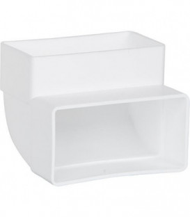 Coude canal plat FLB 100 V 110 x 55 mm vertical plastique blanc