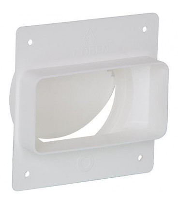 Clapet de retenue pour canal plat FLRSK 100 / raccord mural NW 100 sur 110x55 mm plastique blanc