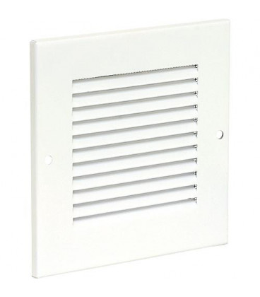 Grille de protection intemperies blanc laquee H/B: 138 x 238 mm metal avec protect anti-insectes et fixation