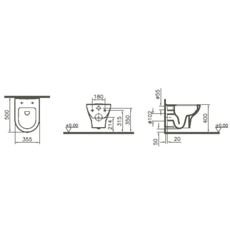 Pack cuvette suspendue