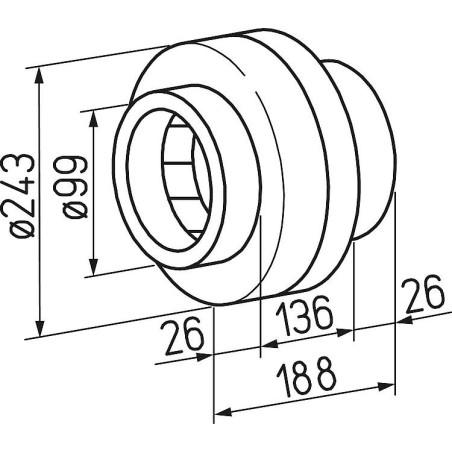Ventilateur radial de tuyaux RRK 100
