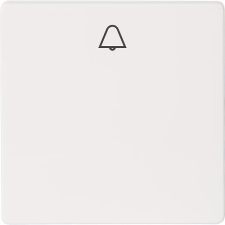 Interrupteur a bascule avec Symbol "sonnette", blanc titan, 55mmx55 mm Type de protection IP20/1pc