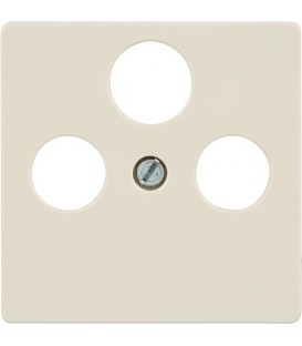 Plaque de recouvrement pour raccord TV/SAT, blanc électrique/ type protection IP20, version 3 trous
