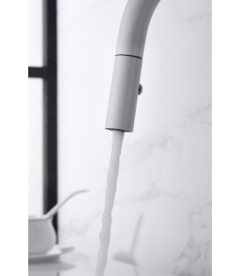 ROBINNETERIE CUISINE EXTENSIBLE SAMOA BLANC MAT