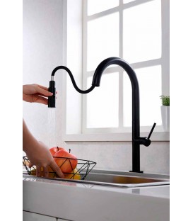 ROBINNETERIE CUISINE EXTENSIBLE SAMOA BLANC MAT