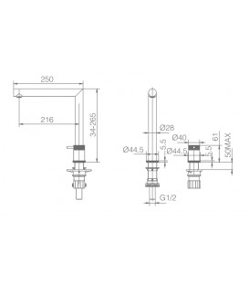 ROBINNETERIE CUISINE EXTENSIBLE ITACA CHROME