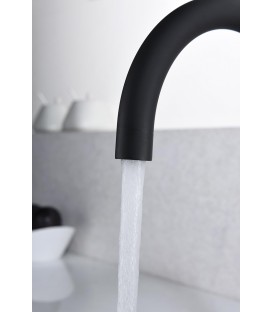 ROBINNETERIE CUISINE 2 MANCHES MANACOR NOIR MAT