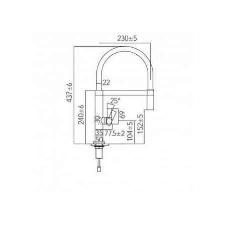ROBINETTERIE CUISINE LAOS NOIR MAT