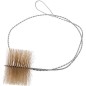 Brosse à tube de poêle 2000x120x150mm, fil d'acier STM laitonné Brosse à tube de poêle 2000x120x150mm, fil d'acier STM laitonné