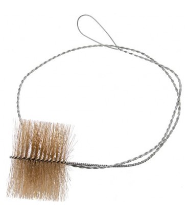 Brosse à tube de poêle 2000x120x180mm, fil d'acier STM laitonné Brosse à tube de poêle 2000x120x180mm, fil d'acier STM laitonné