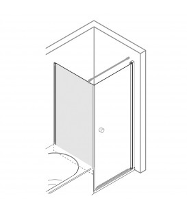 ELANA 8 Paroi fixe baignoire pour porte pivotante et porte pivo-pliante gauche