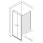 Elana 8 Paroi fixe droite baignoire pour porte battante Elana 8 Paroi fixe droite baignoire pour porte battante